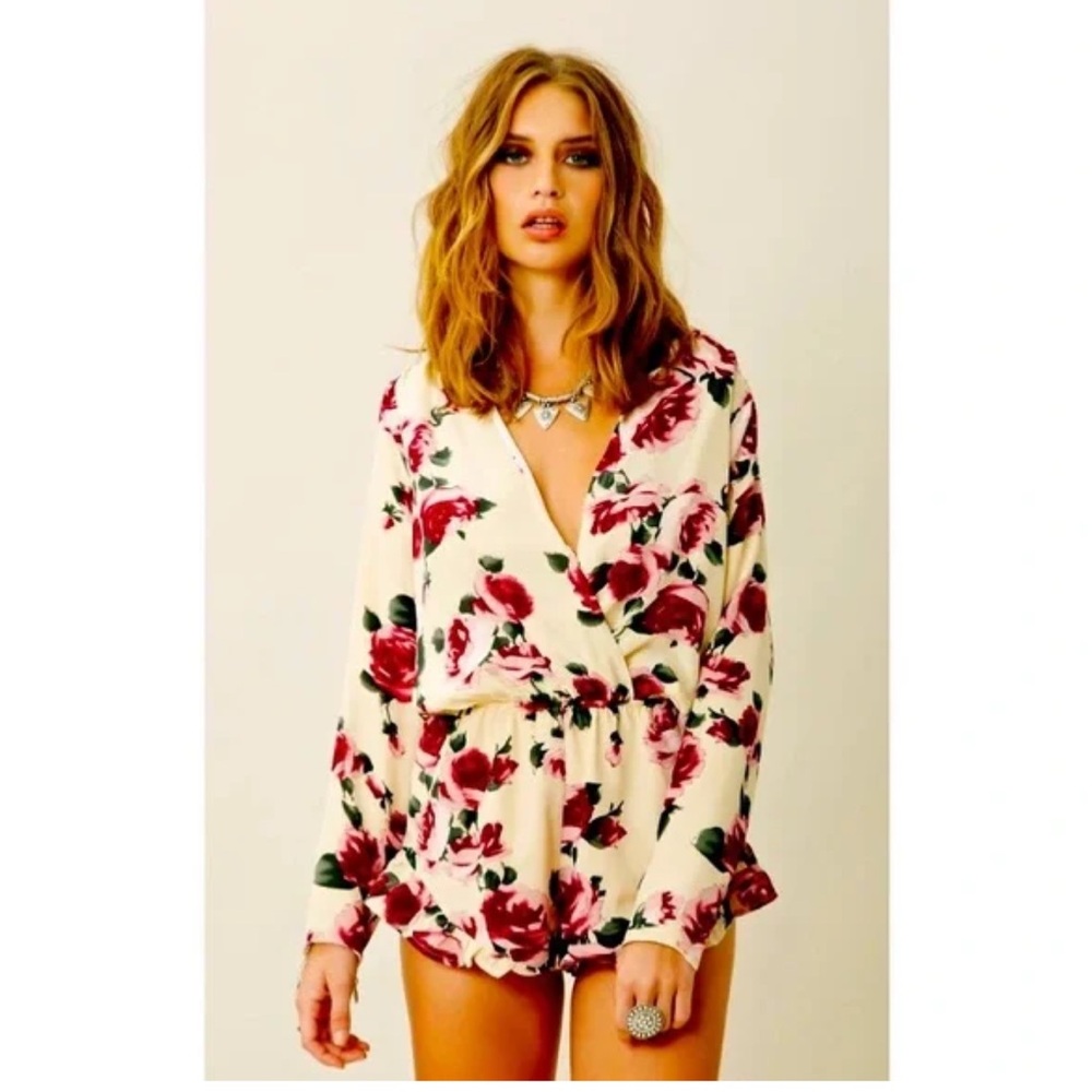 NWT Stone Cold Fox sold on Revolve Long Sleeve Floral Romper